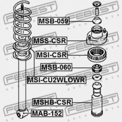HÁTSÓ LENGÉSCSILLAPÍTÓ BURKOLAT MITSUBISHI LANCER,LANCER CEDIA CS,CT 2000.03-2009.08 JPN MR510002