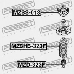 ELSŐ LENGÉSCSILLAPÍTÓ BURKOLAT MAZDA FAMILIA BJ 1998-2000 JP C100-34-0A5