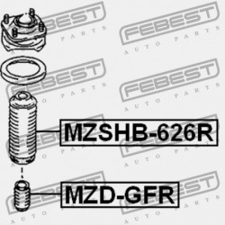 HÁTSÓ LENGÉSCSILLAPÍTÓ BURKOLAT MAZDA CAPELLA GF 1997-1999 JP GE4V-28-015