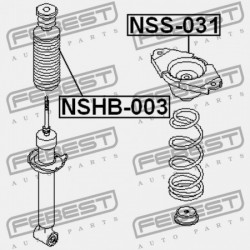 HÁTSÓ LENGÉSCSILLAPÍTÓ BURKOLAT NISSAN ALMERA JPN MÁRKA N16 2000.04-2001.03 EL 55240-0M010
