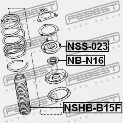 ELSŐ LENGÉSCSILLAPÍTÓ BURKOLAT + LÖKHÁRÍTÓ NISSAN ALMERA UK MÁRKA N16E 2000.02-2006.11 EL 54052-4M400