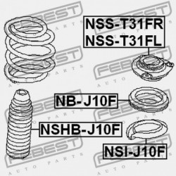 ELSŐ LENGÉSCSILLAPÍTÓ BURKOLAT NISSAN QASHQAI J10E 2006.12-2013.12 EL 54050-JD00A