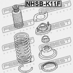 ELSŐ LENGÉSCSILLAPÍTÓ BURKOLAT NISSAN MARCH K11 1992.01-2002.02 JP 54050-41B05