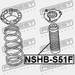 ELSŐ LENGÉSCSILLAPÍTÓ BURKOLAT + LÖKHÁRÍTÓ NISSAN QX70/FX S51 2008.05- GL 54050-1CA0A