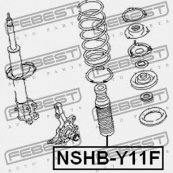 ELSŐ LENGÉSCSILLAPÍTÓ BURKOLAT NISSAN WINGROAD/AD Y11 1999.05-2008.10 JP 54052-WD000