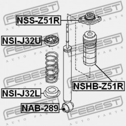 HÁTSÓ LENGÉSCSILLAPÍTÓ BURKOLAT NISSAN MURANO Z51 2007.10-2014.08 CA 55240-1AA0A