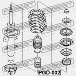ELSŐ LENGÉSCSILLAPÍTÓ VISSZARUGÓZÁS CITROEN C3 2002-2009 5033.72