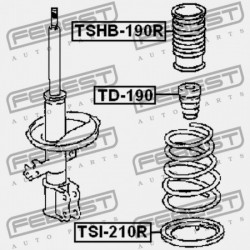 HÁTSÓ LENGÉSCSILLAPÍTÓ VISSZARUGÓZÁS TOYOTA CALDINA AT191,CT19,ET196,ST19 1992.11-2002.06 JP 48341-20210