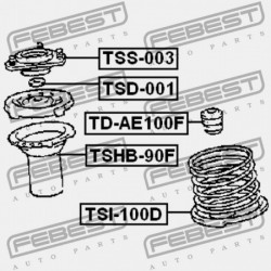ELSŐ LENGÉSCSILLAPÍTÓ VISSZARUGÓZÁS TOYOTA COROLLA SED/CP/WG AE10,CE100,EE10 1991.08-2001.11 GR 48331-12120