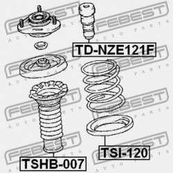 ELSŐ LENGÉSCSILLAPÍTÓ LENGÉSCSILLAPÍTÓ VISSZAPATTANÁS TOYOTA COROLLA/FIELDER CE121,NZE12,ZZE12 2000.08-2006.09 JP 48331-12200