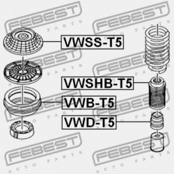ELSŐ LENGÉSCSILLAPÍTÓ VISSZARUGÓZÁS VOLKSWAGEN TRANSPORTER 7H 2003-2010 MEX 7H0412303A
