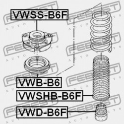 ELÜLSŐ LENGÉSCSILLAPÍTÓ BURKOLAT AUDI A3/S3/SPORTB./LIM./QU 2004-2013 RDW 6N0413175A