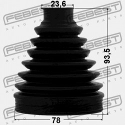 KÜLSŐ CSUKLÓVÉDŐ TOYOTA COROLLA/FIELDER CE121,NZE12,ZZE12 2000.08-2006.09 JP 43460-59316