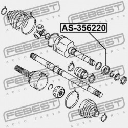 HAJTÓTENGELY CSAPÁGY NISSAN QASHQAI J10E 2006.12-2013.12 EL 39774-JA01A