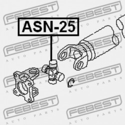 KERESZTHAJTÁS HÁTSÓ TENGELY NISSAN PATROL(GR) Y61 1997.10-2010.03 EL 37125-01J25