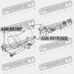KERESZTHAJTÁS TENGELY NISSAN PATHFINDER R51M 2005.01-2014.11 EL 37125-5X00A