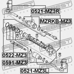 KORMÁNYRÚD BURKOLAT. MAZDA 3 BK 2003-2006 EU BP4L-32-12X