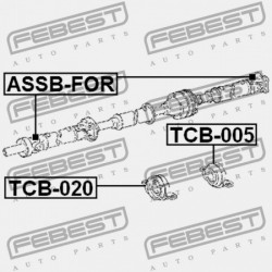 TENGELYTARTÓ TOYOTA KLUGER L/V ACU2,MCU2 2000.11-2007.05 JP 37230-49015