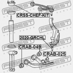 FRONT AMORT ASSEMBLY 3 db. JEEP GRAND CHEROKEE III 2004-2010 52109950AC