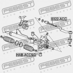 KORMÁNYRÚD PERSELYE. HONDA ACCORD CP2 2008-2011 US 53685-TA0-A01