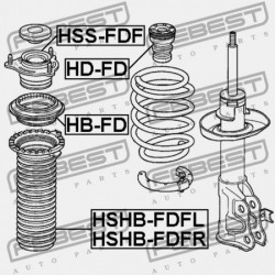 ELSŐ LENGÉSCSILLAPÍTÓ TARTÓ CSAPÁGY HONDA CIVIC 4D FD1 2006-2014 JP 51726-SNA-013
