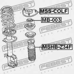 ELSŐ LENGÉSCSILLAPÍTÓ TARTÓCSAPÁGY MITSUBISHI COLT/COLT PLUS Z20 2002.10- JPN MR961796