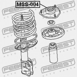 ELSŐ LENGÉSCSILLAPÍTÓ TARTÓ MITSUBISHI LANCER,LANCER CEDIA CS,CT 2000.03-2009.08 JPN MR455018