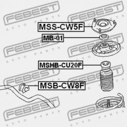 ELSŐ LENGÉSCSILLAPÍTÓ TARTÓ MITSUBISHI LANCER CY,CZ 2007.03-2013.02 EUR MN101372