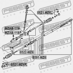 KORMÁNYRÚD PERSELYE. MAZDA 6 WAGON GY 2002-2005 EU GJ8A-32-123
