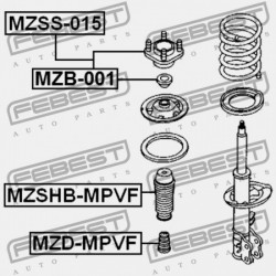 ELSŐ LENGÉSCSILLAPÍTÓ TARTÓ CSAPÁGYAZÁS MAZDA CAPELLA GF 1997-1999 JP LC62-34-38X