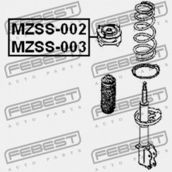 JOBB HÁTSÓ LENGÉSCSILLAPÍTÓ TARTÓ MAZDA 626 GE 1991-1994 EU GA2A-28-380A