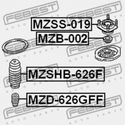 ELSŐ LENGÉSCSILLAPÍTÓ TARTÓ MAZDA CAPELLA GF 1997-1999 JP GE4T-34-380C