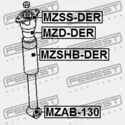 HÁTSÓ LENGÉSCSILLAPÍTÓ TARTÓ MAZDA 2 DE 2007-2010 EU DF71-28-70XB