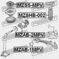 ELSŐ LENGÉSCSILLAPÍTÓTARTÓ MAZDA MPV LV 1989-1998 USA USA LB82-34-380