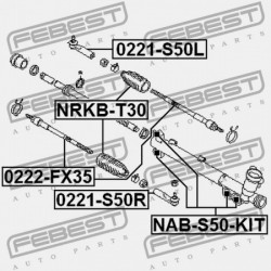 KORMÁNYRÚD PERSELY. (KÉSZLET) NISSAN FX45/35 S50 2003.03-2008.06 GL 49001-CG100