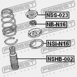 ELSŐ LENGÉSCSILLAPÍTÓ TARTÓ CSAPÁGY NISSAN ALMERA UK MÁRKA N16E 2000.02-2006.11 EL 54325-4M400