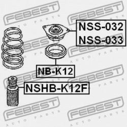 ELSŐ LENGÉSCSILLAPÍTÓ TARTÓ BAL NISSAN TIIDA JPN MÁRKA C11 2005.08-2012.06 GL 54321-BC40A