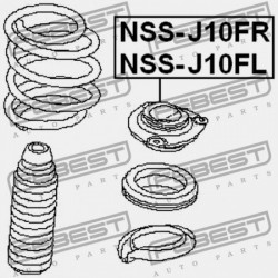 ELSŐ LENGÉSCSILLAPÍTÓ TARTÓ BALRA NISSAN QASHQAI J10E 2006.12-2013.12 EL 54321-JD00B