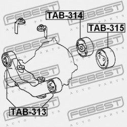 DIFFERENCIÁLMŰ TARTÓ TOYOTA KLUGER L/V ACU2,MCU2 2000.11-2007.05 JP 41651-48030