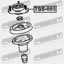 ELÜLSŐ LENGÉSCSILLAPÍTÓTARTÓ TOYOTA CALDINA AT191,CT19,ET196,ST19 1992.11-2002.06 JP 48609-20380