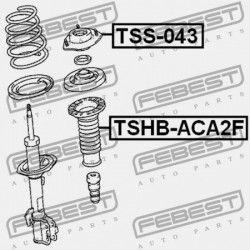 ELSŐ LENGÉSCSILLAPÍTÓ TARTÓ TOYOTA RAV4 ACA2 2000.08-2005.11 EU 48609-42011