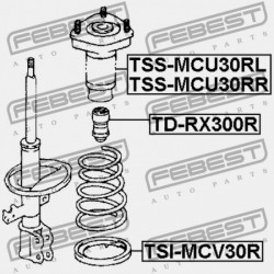 JOBB HÁTSÓ LENGÉSCSILLAPÍTÓTARTÓ TOYOTA KLUGER L/V ACU2,MCU2 2000.11-2007.05 JP 48750-48040
