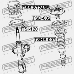 ELSŐ LENGÉSCSILLAPÍTÓ TARTÓ TOYOTA CALDINA AZT24,ST246,ZZT241 2002.09-2007.06 JP 48609-21030