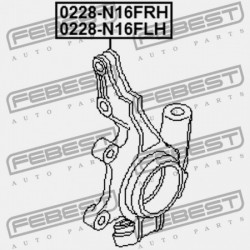JOBB KORMÁNYCSUKLÓ NISSAN ALMERA UK MÁRKA N16E 2000.02-2006.11 EL 40014-4M400