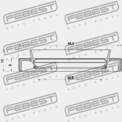 HAJTÓMŰTÖMÍTÉS TOYOTA KLUGER L/V ACU2,MCU2 2000.11-2007.05 JP 90311-34021
