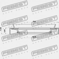 ELSŐ KERÉKAGY TÖMÍTÉS MITSUBISHI LANCER/MIRAGE CJ-CP 1995.08-2000.08 JPN MB808443