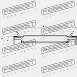 SUZUKI WAGON R+ ELSŐ KERÉKAGY TÖMÍTÉS RC410(E27)/RC413(E35) 2004-2008 43430-60810