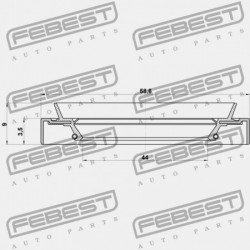 KORMÁNYCSUKLÓ TÖMÍTÉS NISSAN PRIMERA P11E 1996.06-2002.01 EL 40579-2F000