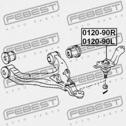 ALSÓ ELSŐ CSAVAR TOYOTA LAND CRUISER 90 KZJ9,LJ9,RZJ9,VZJ9 1996.04-2008.12 GR 43340-39325