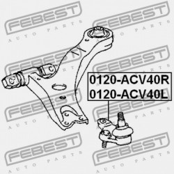 ELSŐ ALSÓ CSAVAR TOYOTA CAMRY (JPP) ACV40,ASV40,GSV40 2006.01-2011.08 US 43340-39545